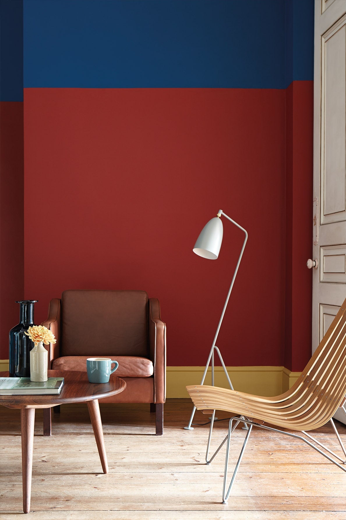 Little Greene Bronze Red (15) - Tester in een interieur