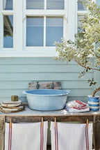 Little Greene Celestial Blue (101) - Tester in een interieur
