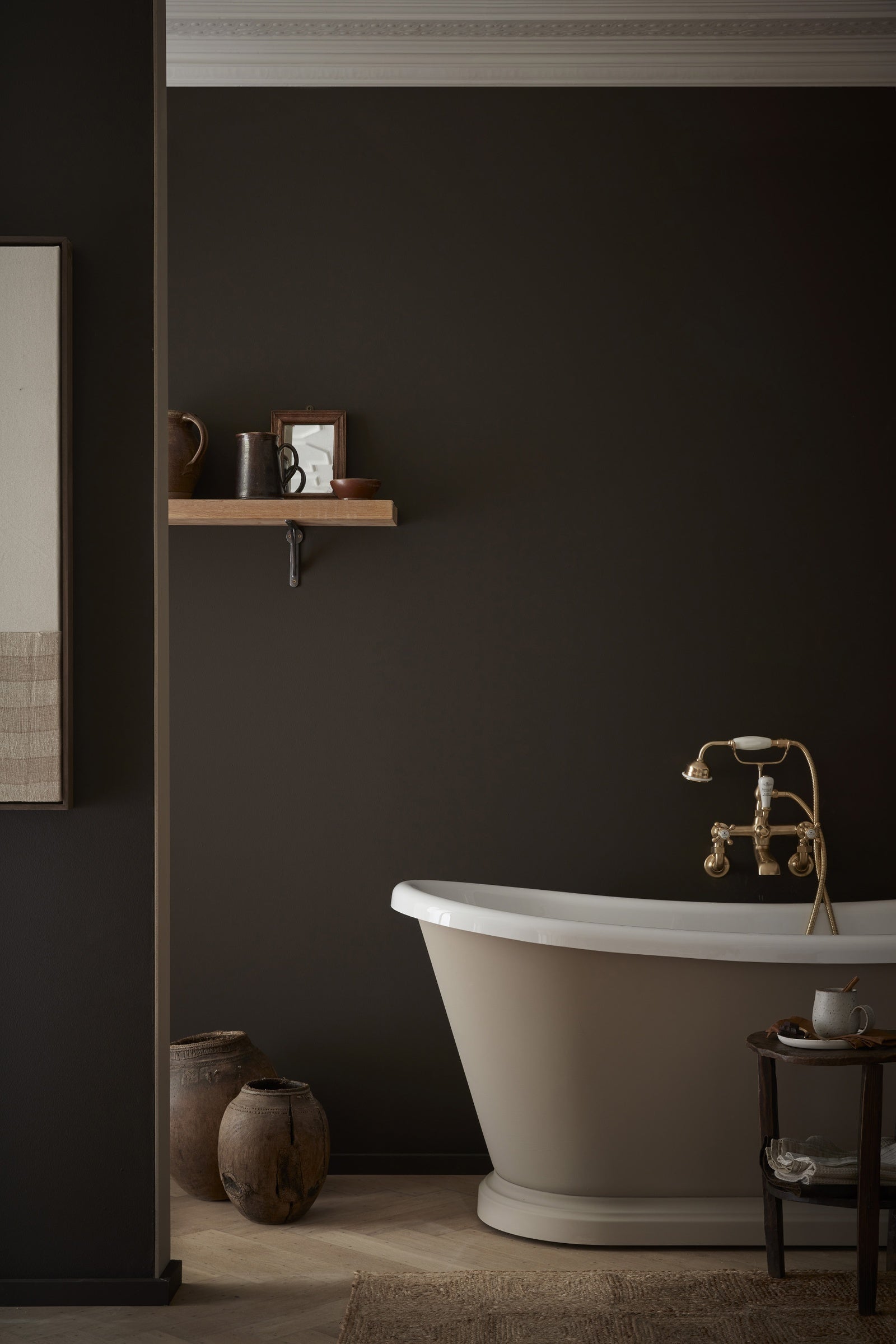 Little Greene Chocolate Colour (124) - Tester in een interieur