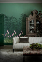Little Greene Dark Brunswick Green (88) - Tester in een interieur