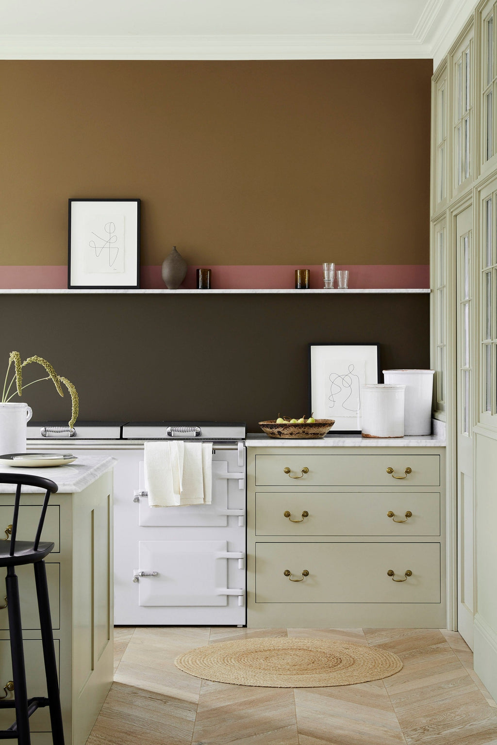 Little Greene Elysian Ground (320) in een interieur