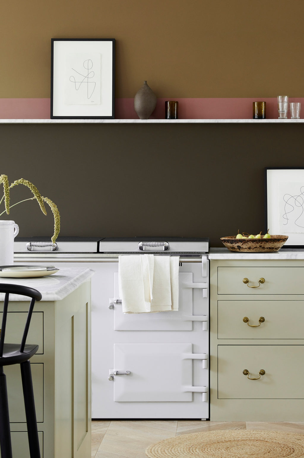 Little Greene Elysian Ground (320) - Tester in een interieur