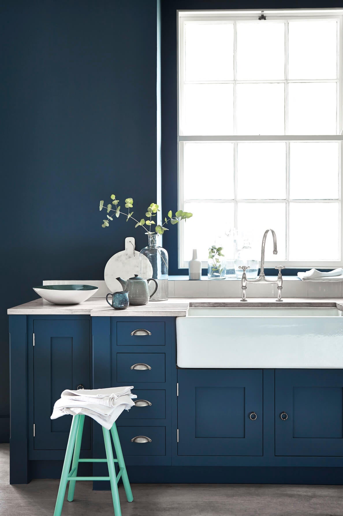 Little Greene Hick's Blue (208) in een interieur