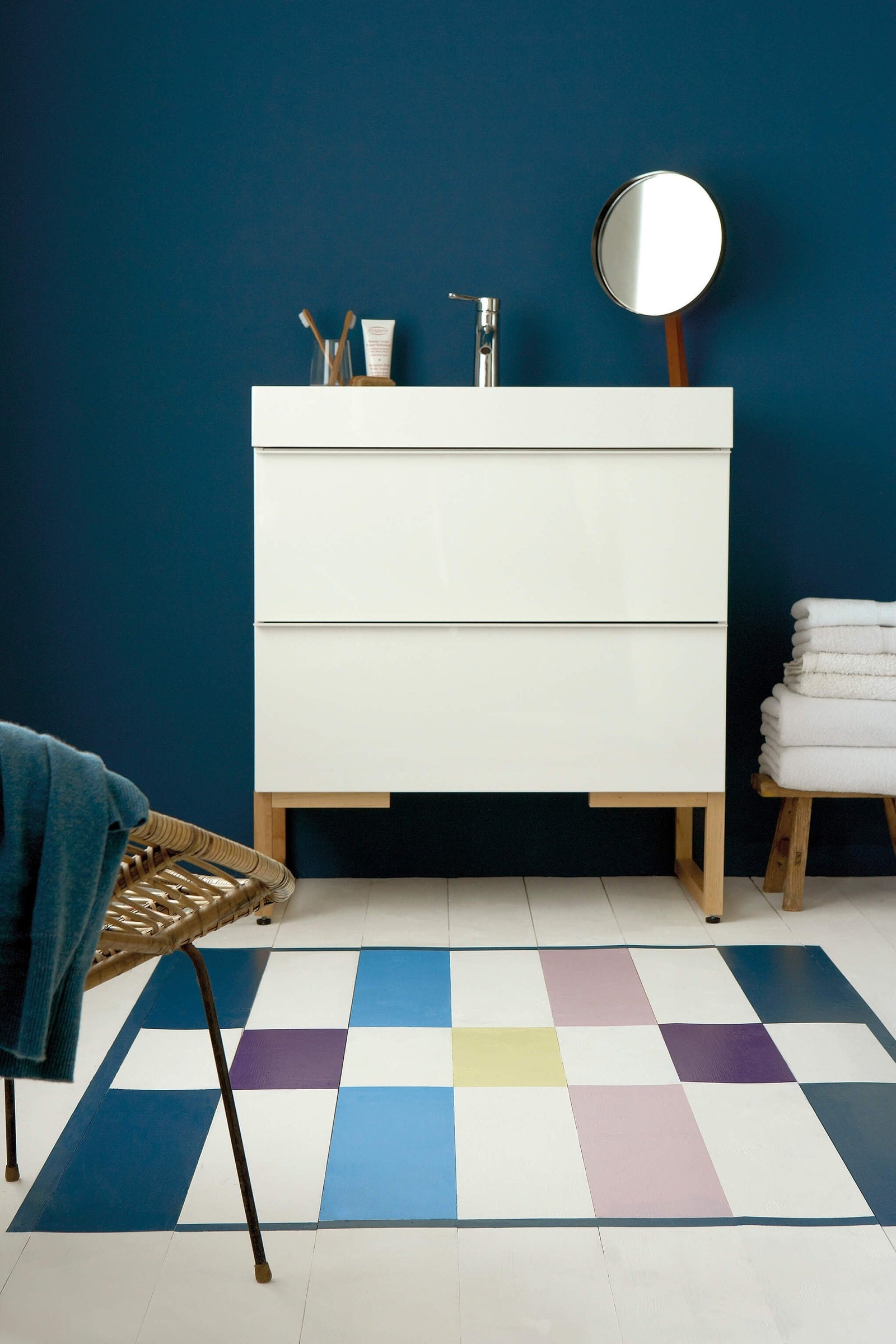 Little Greene Hick's Blue (208) - Tester in een interieur