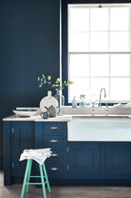 Little Greene Hick's Blue (208) - Tester in een interieur