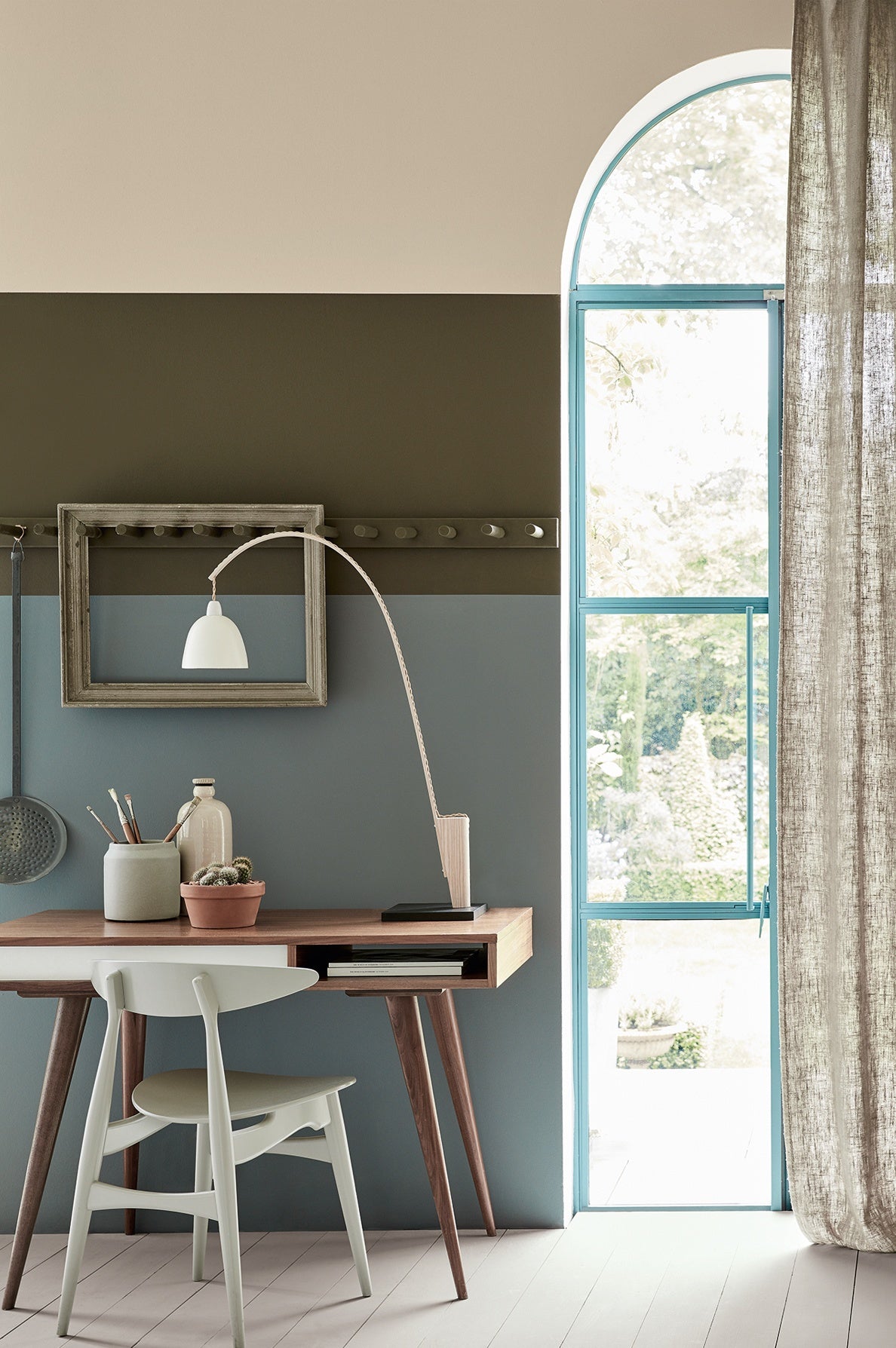 Little Greene Livid (263) - Tester in een interieur