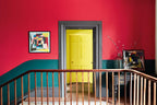 Little Greene Mid Azure Green (96) - Tester in een interieur