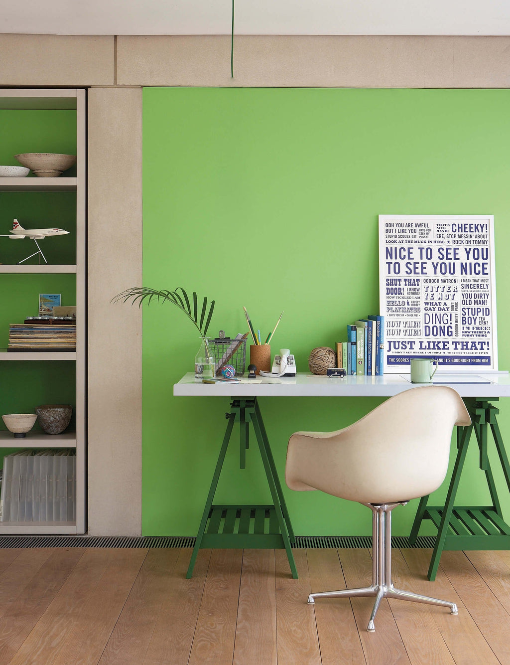 Little Greene Phthalo Green (199) in een interieur