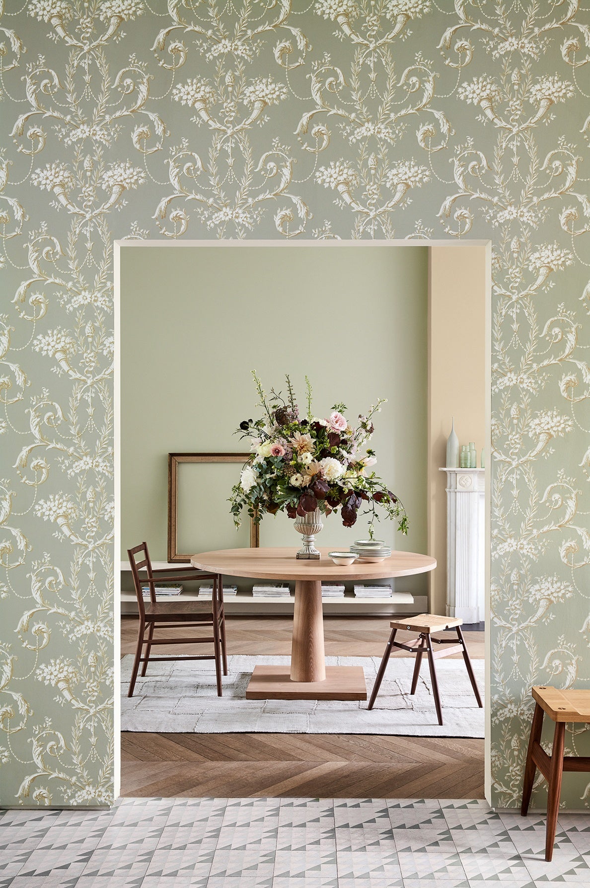 Little Greene Tracery II (78) in een interieur