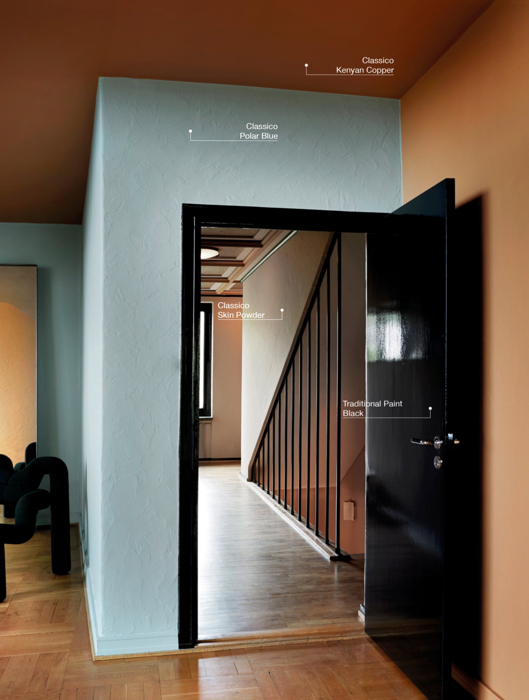 Pure & Original Polar Blue Classico krijtverf in interieur