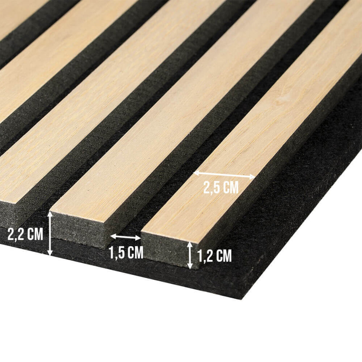 Akoestisch paneel hout - Beige essen