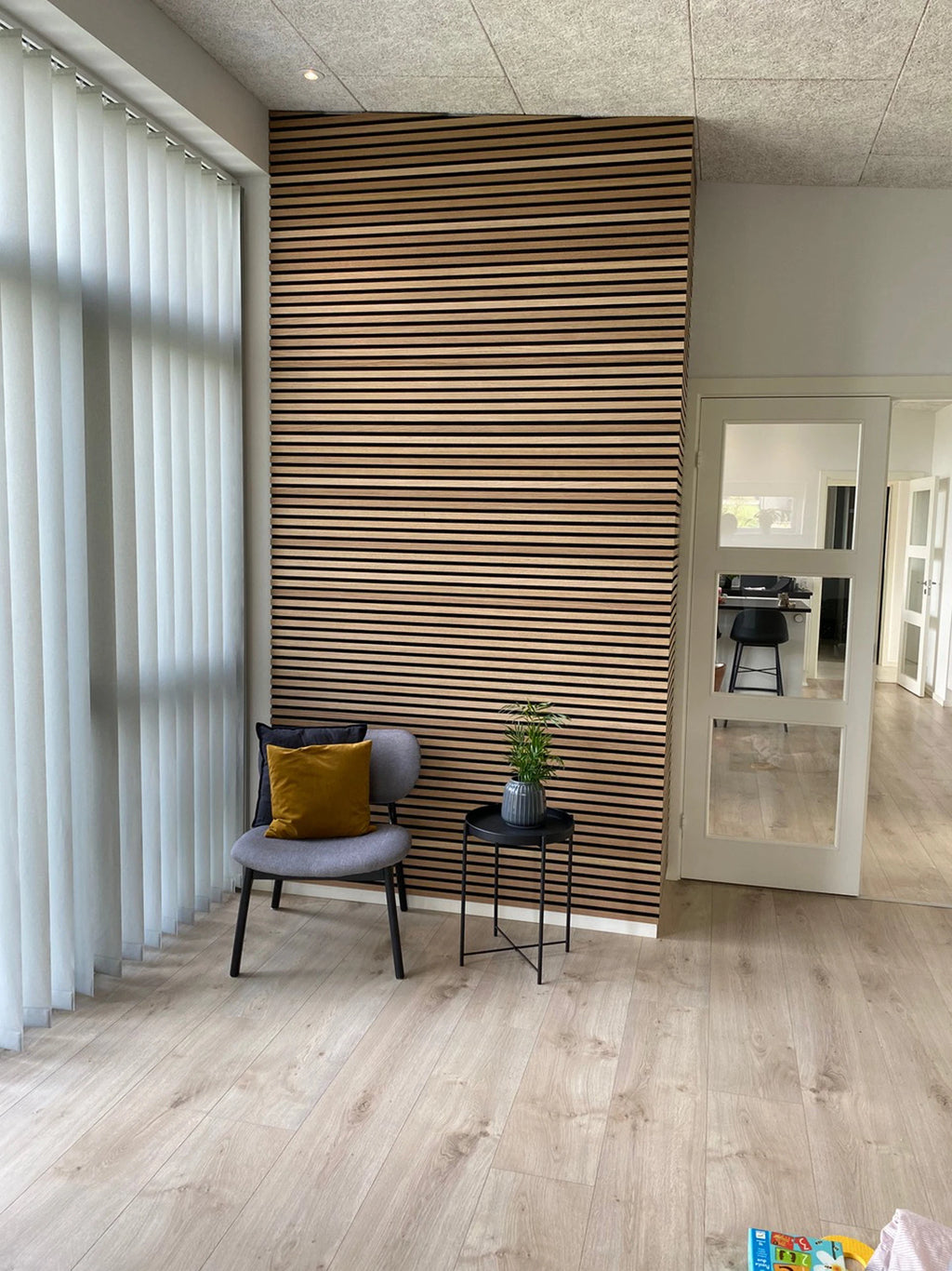 Akoestisch paneel hout - Beige licht eiken