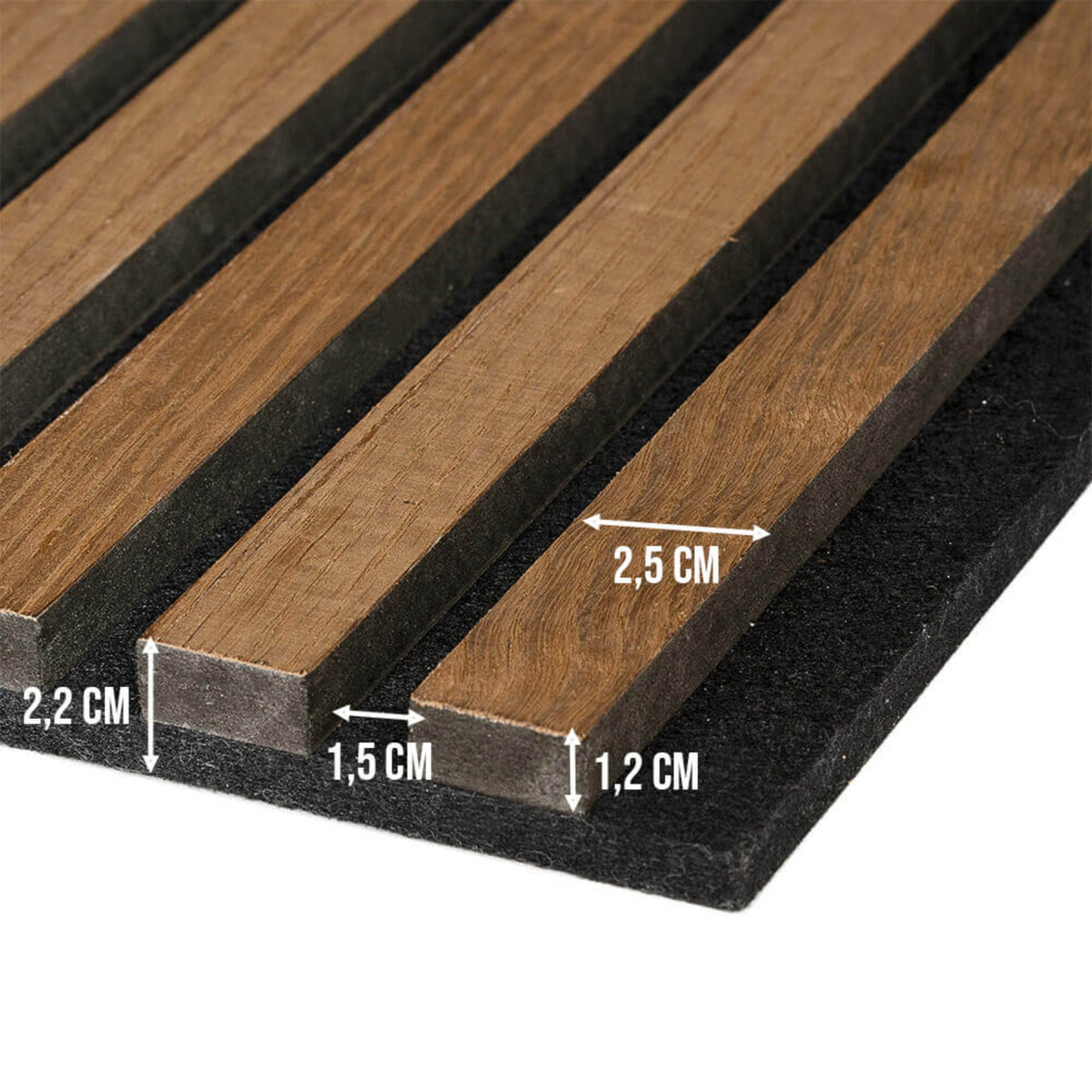 Staal Akoestisch paneel hout - Bruin geolied eiken - Op maat