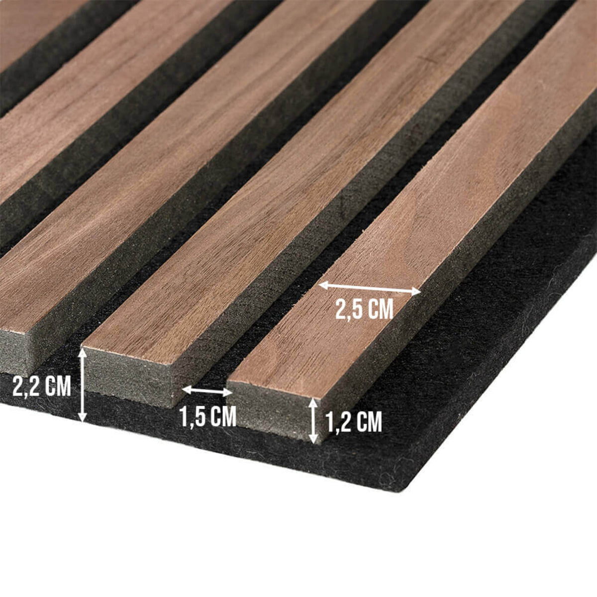 Akoestisch paneel hout - Bruin walnoot