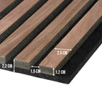 Akoestisch paneel hout - Bruin walnoot