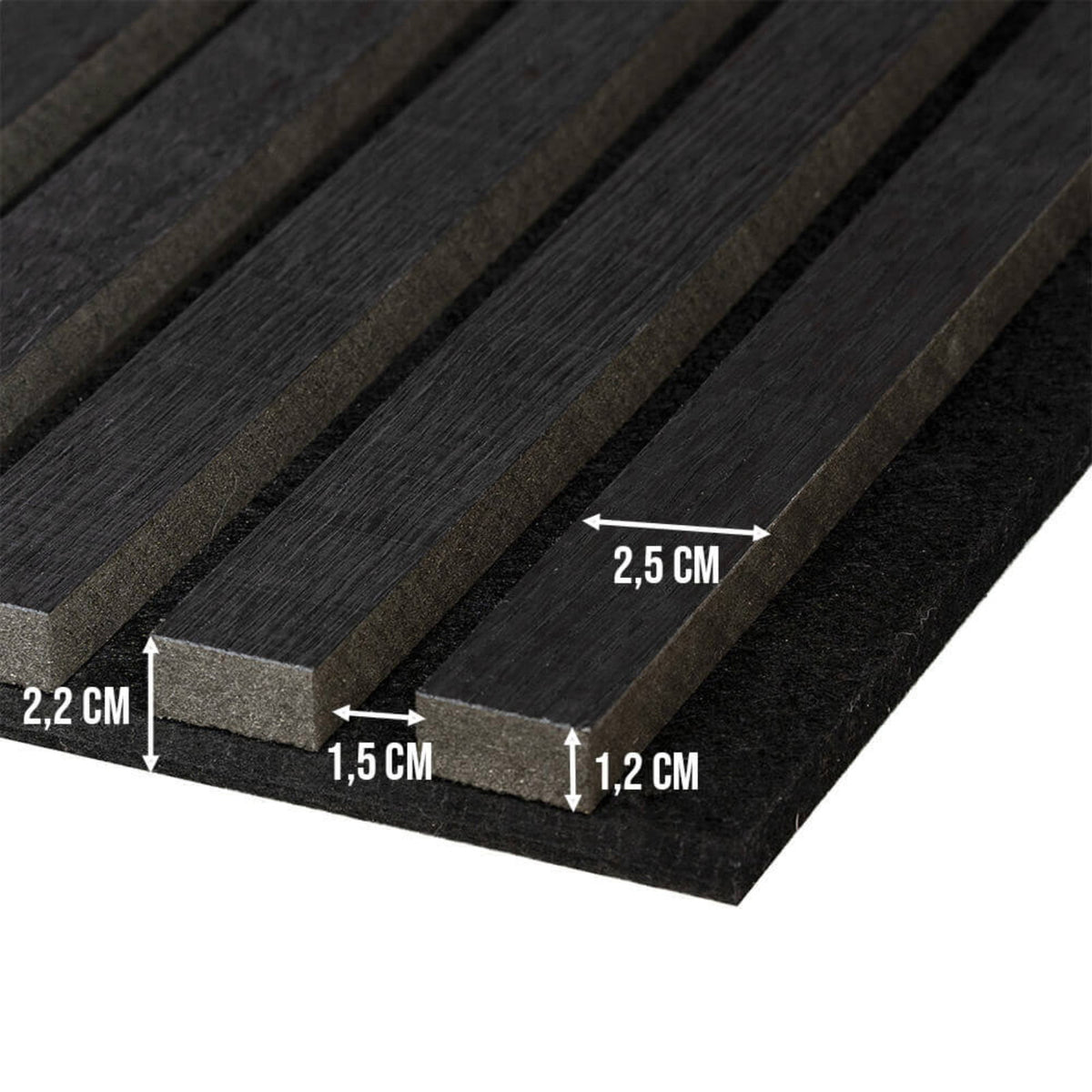 Akoestisch paneel hout - Zwart eiken
