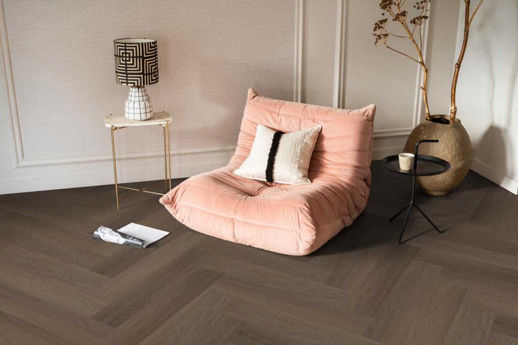Ambiant Spigato Estino Brown 1615 - Plak PVC Visgraat