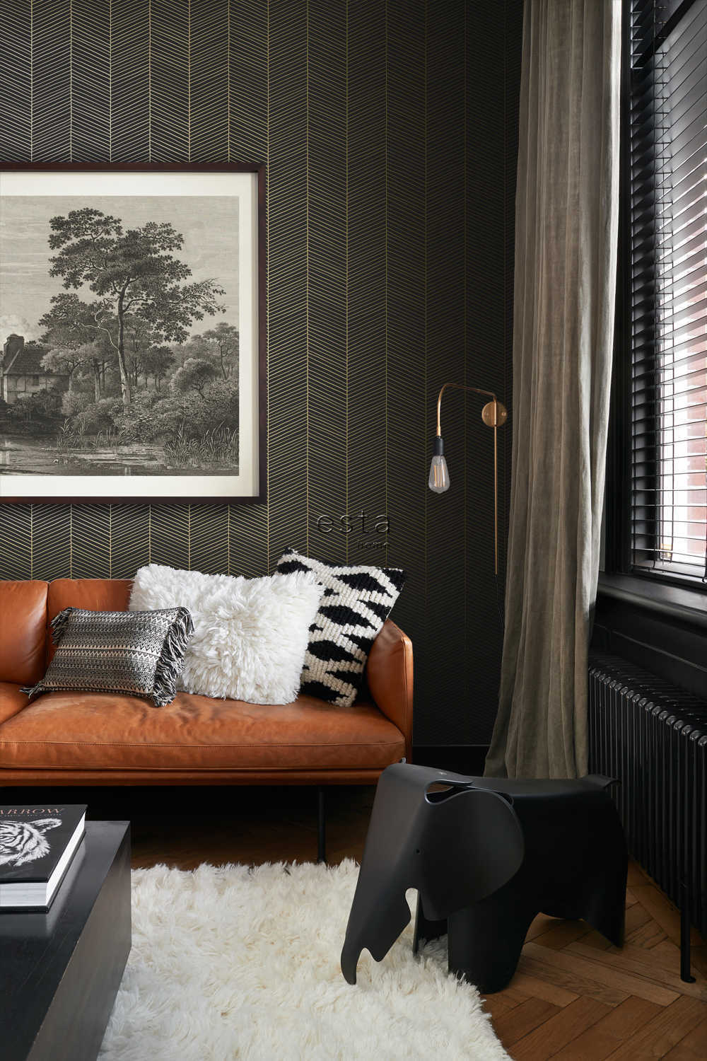 Esta Home Black & White with a splash of Gold 139136