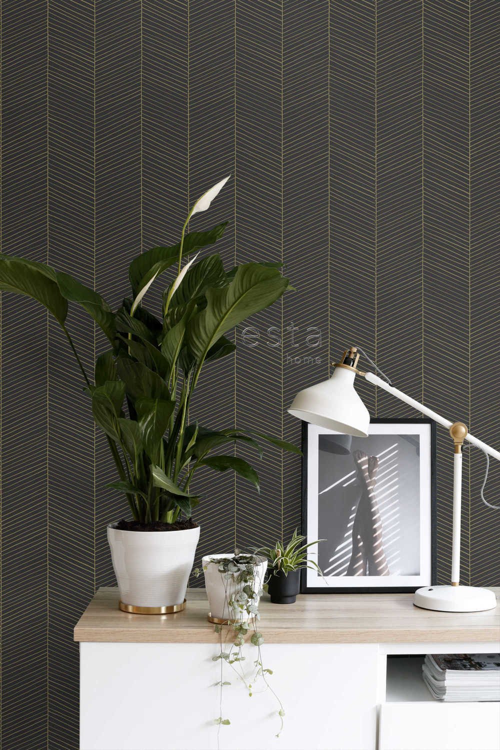 Esta Home Black & White with a splash of Gold 139136