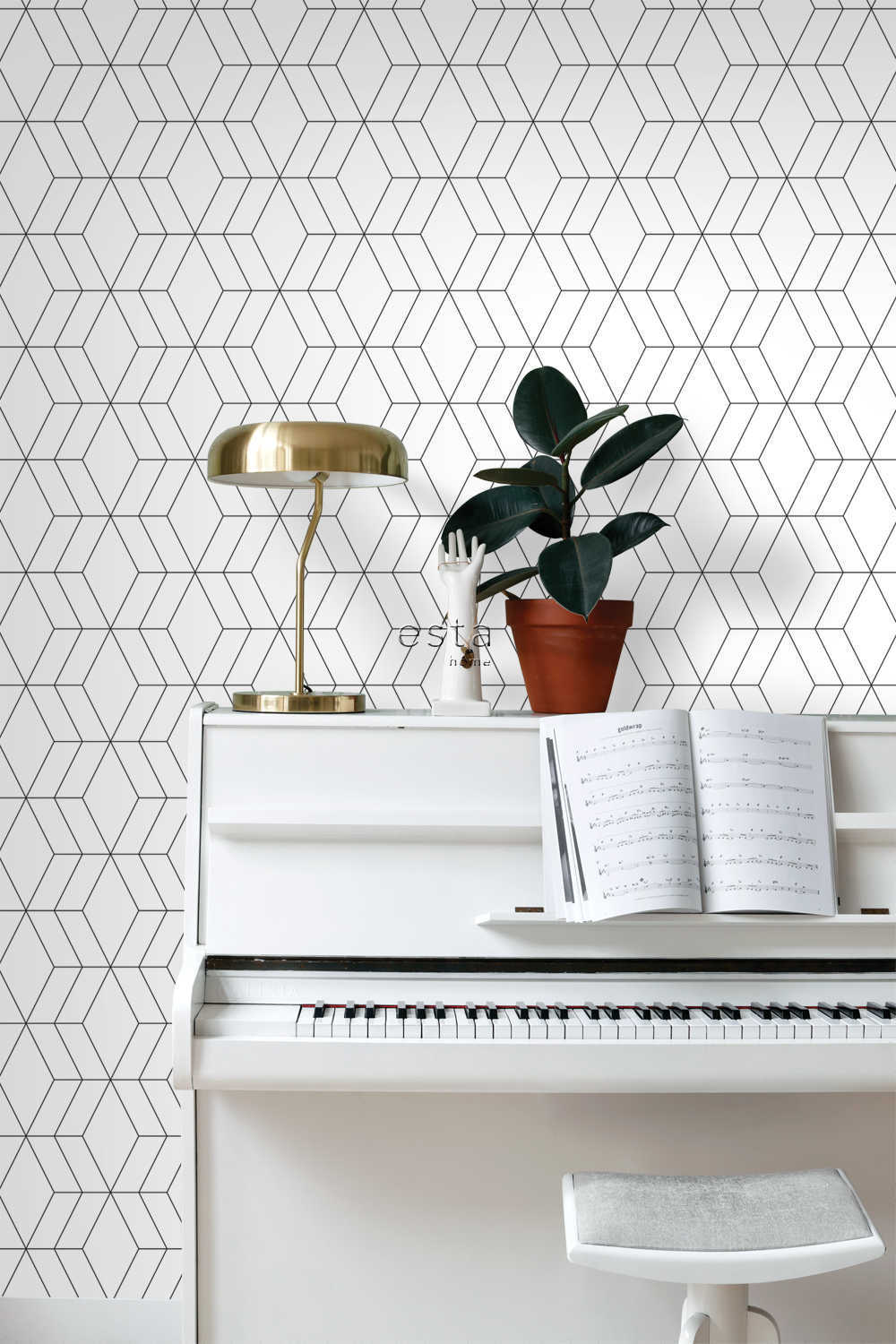 Esta Home Black & White with a splash of Gold 139149