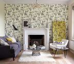 Little Greene 20th Century Papers Fern 1960 Off Black