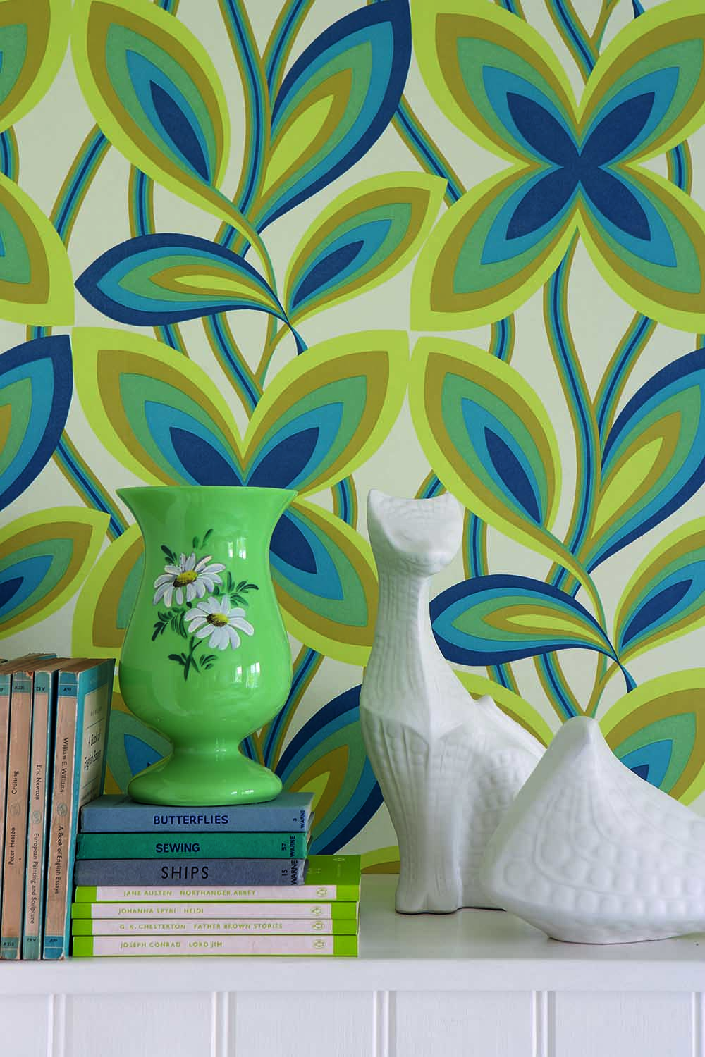 Little Greene 20th Century Papers Starflower 1967 Platinum
