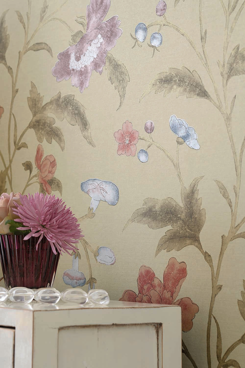 Little Greene Archive Trails China Rose 1885 Bronze