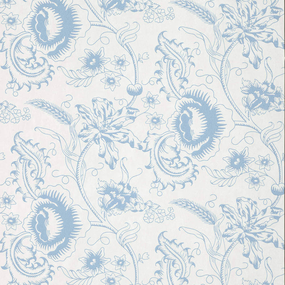 Little Greene Archive Trails II Woodblock Mono Juniper