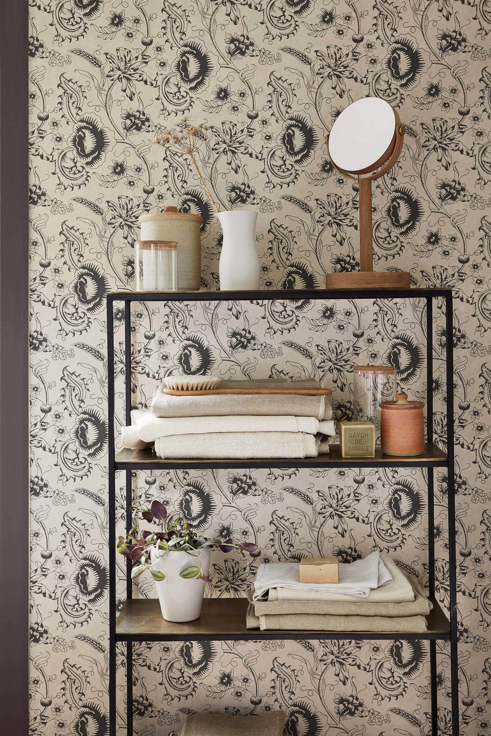 Little Greene Archive Trails II Woodblock Mono Knightsbridge