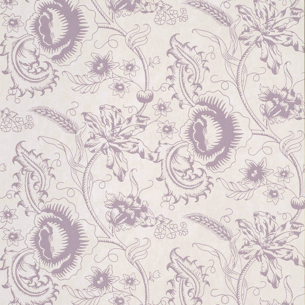 Little Greene Archive Trails II Woodblock Mono Plum