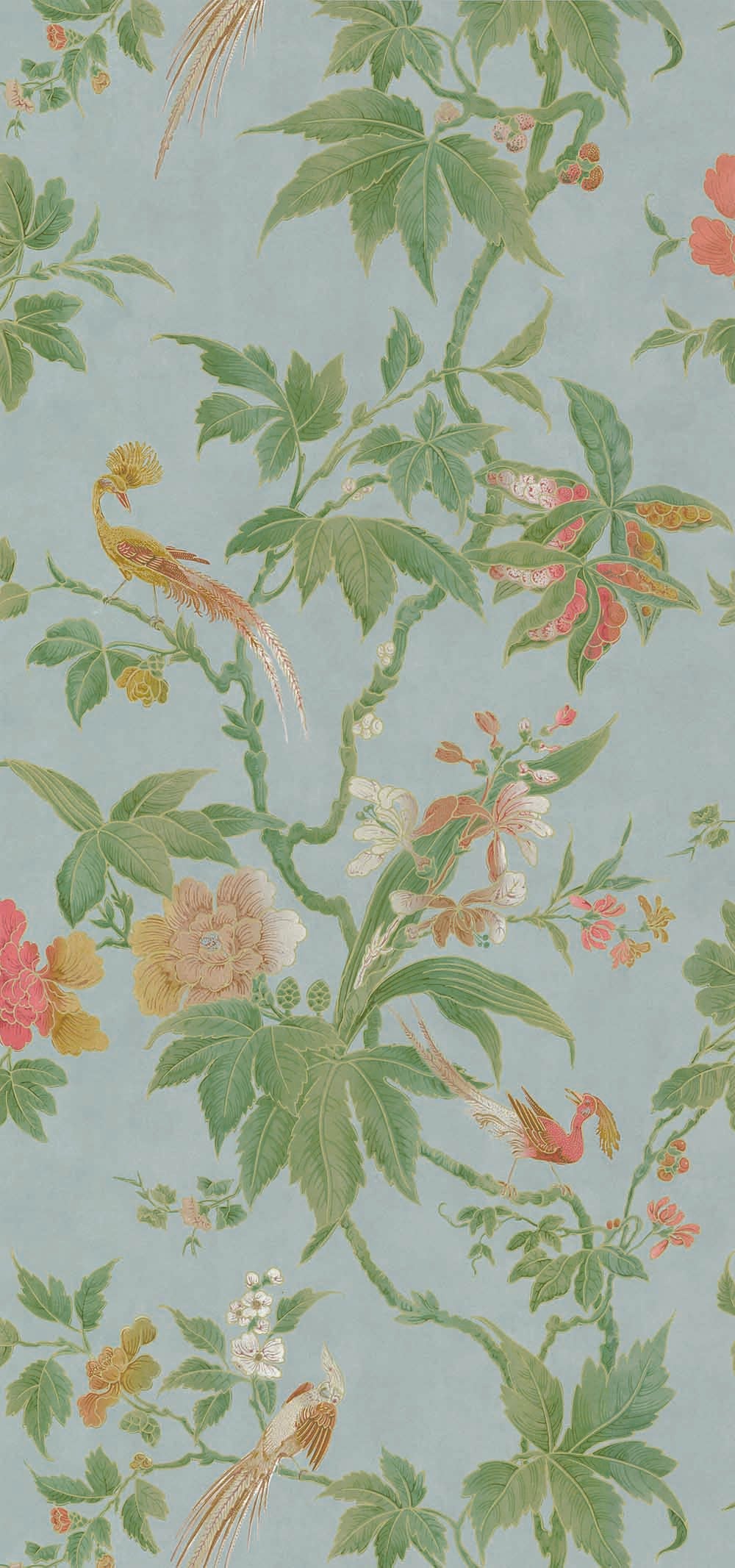 Little Greene Archive Trails Paradise 1940 Blue