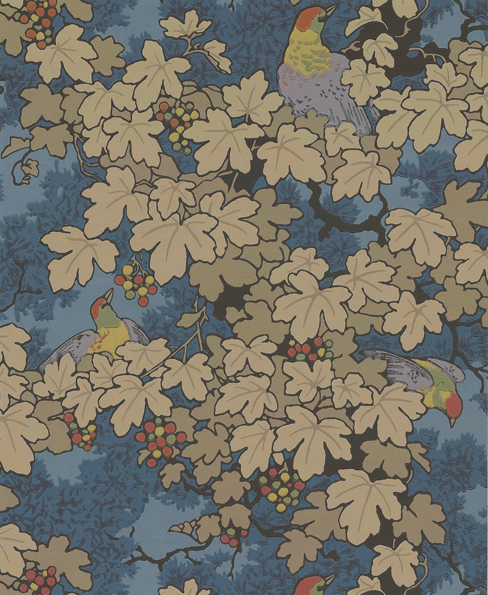 Little Greene Archive Trails Vine 1932 Bleu