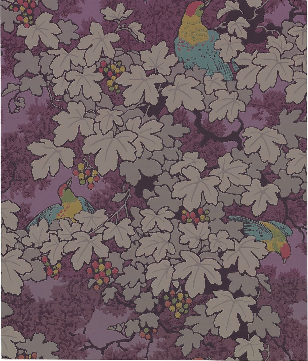 Staal Little Greene Archive Trails Vine 1932 Rouge