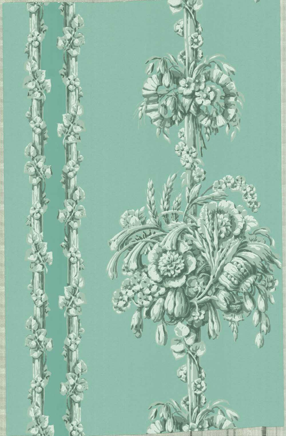 Little Greene London Wallpapers IV Chelsea Bridge 1850 Archive Blue