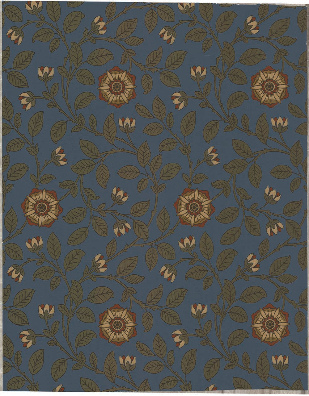 Little Greene London Wallpapers IV Richmond Green 1880 Revival Blue