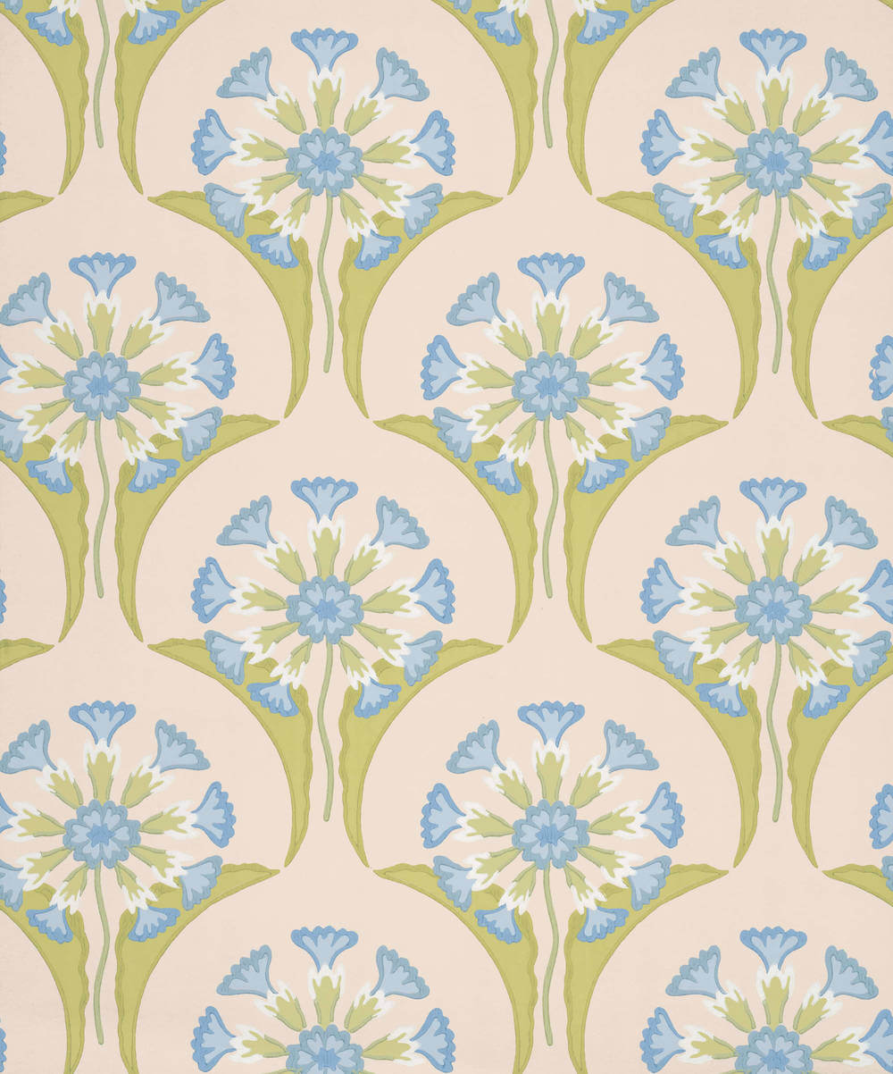 Little Greene National Trust Papers Hencroft Blue Primula