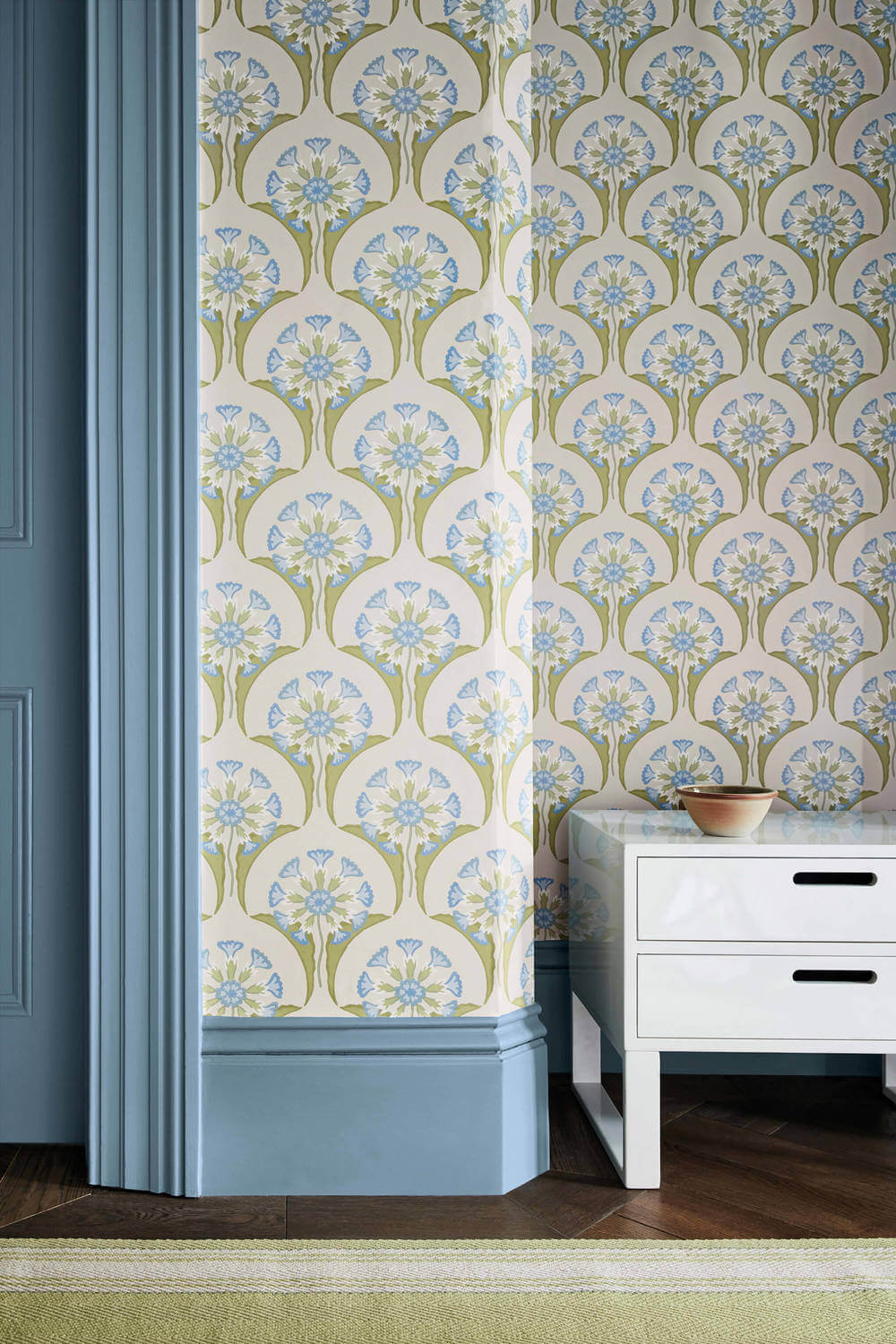 Little Greene National Trust Papers Hencroft Blue Primula