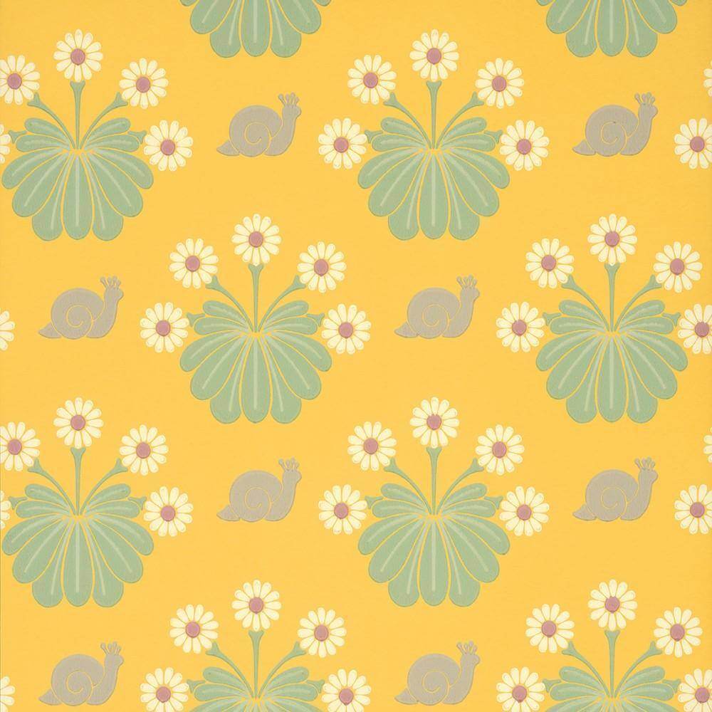 Little Greene National Trust Papers II Burges Snail Lemon