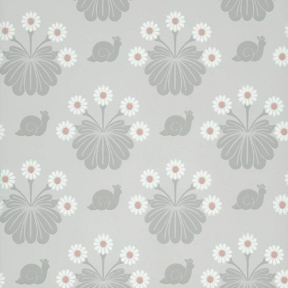 Little Greene National Trust Papers II Burges Snail Silver