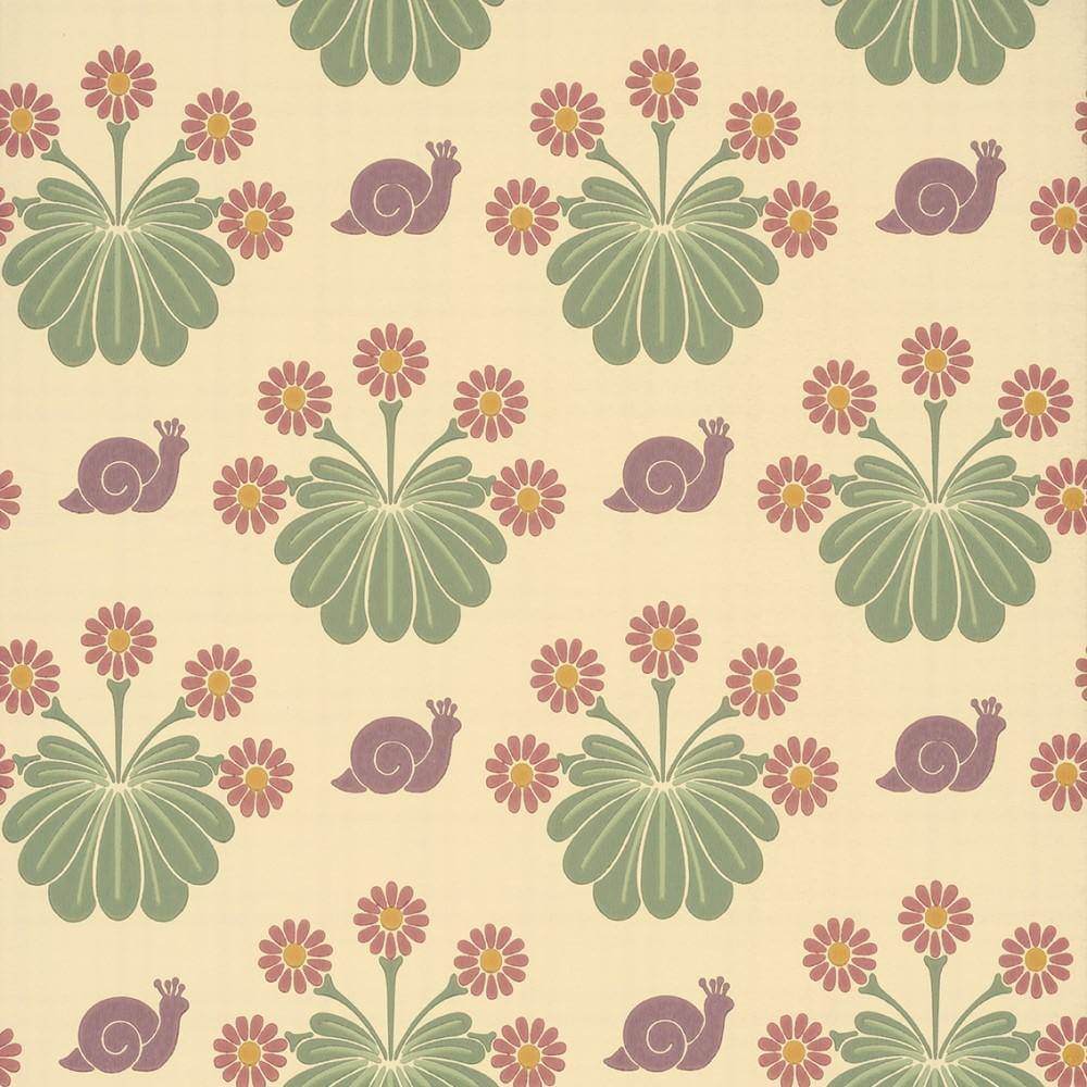Little Greene National Trust Papers II Burges Snail Travertine