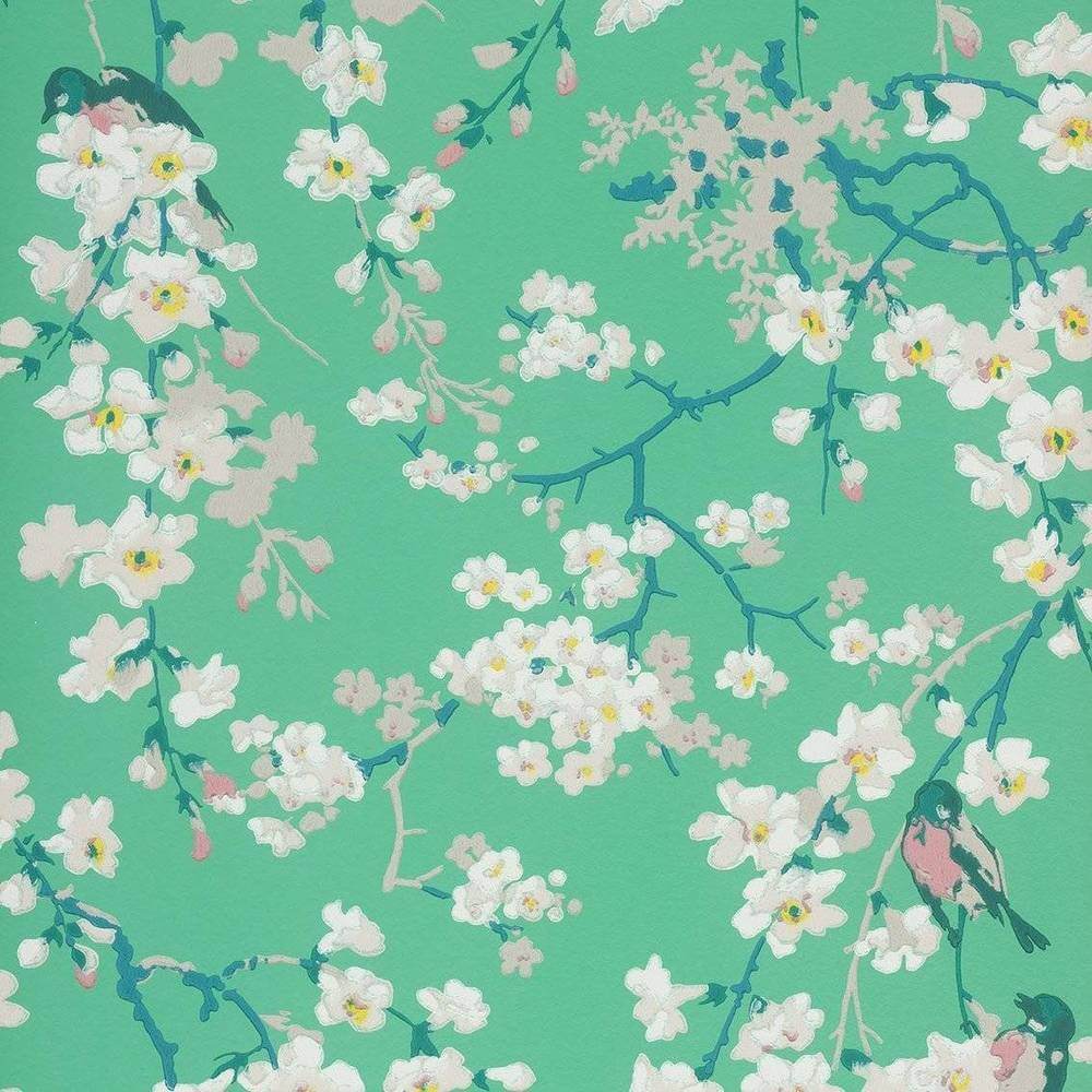 Little Greene National Trust Papers II Massingberd Blossom Verditer