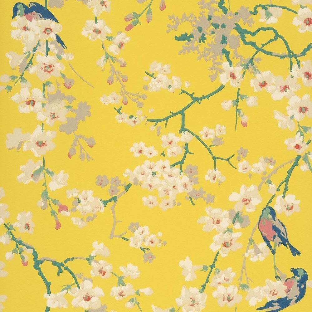Little Greene National Trust Papers II Massingberd Blossom Yellow