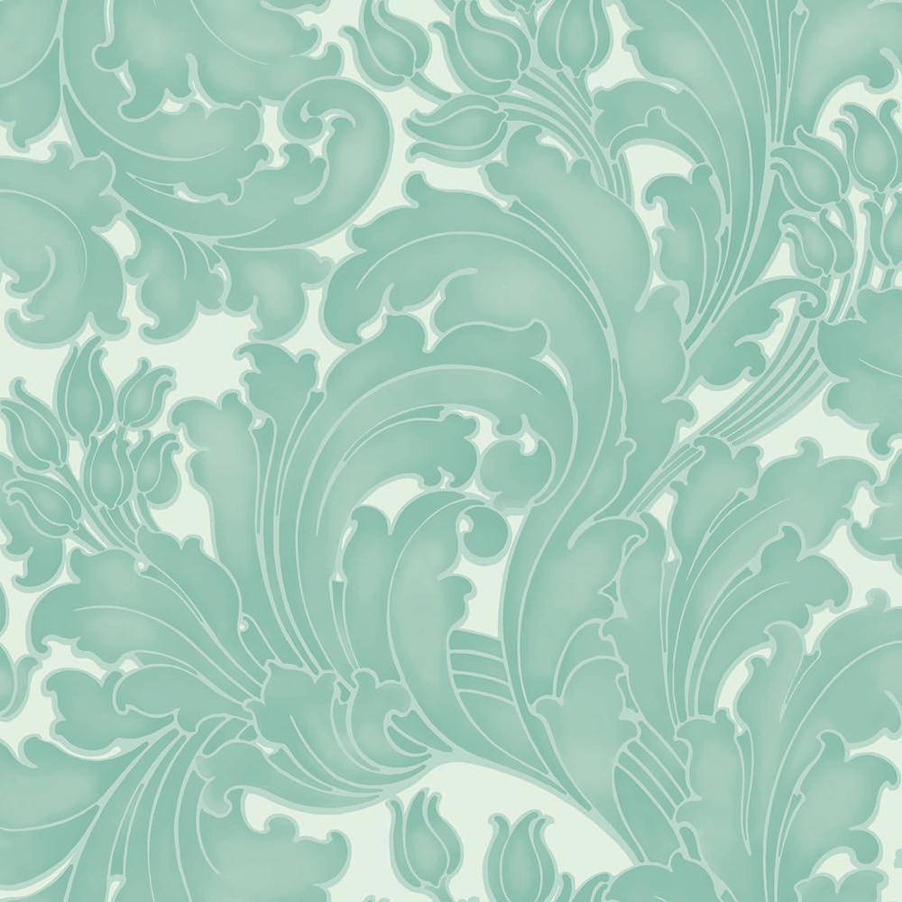 Little Greene National Trust Papers II Tulip Aqua