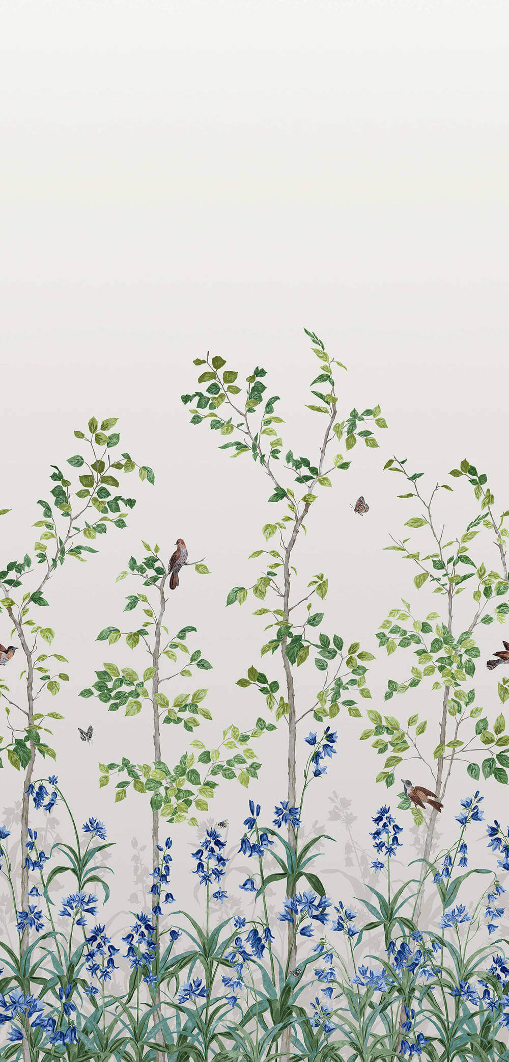 Little Greene National Trust Papers III Bird & Bluebell Ceviche