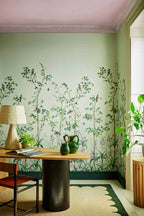 Little Greene National Trust Papers III Bird & Bluebell Pea Green