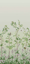 Little Greene National Trust Papers III Bird & Bluebell Pea Green