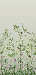 Little Greene National Trust Papers III Bird & Bluebell Pea Green