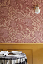 Little Greene National Trust Papers III Dahlia Scroll Carmine