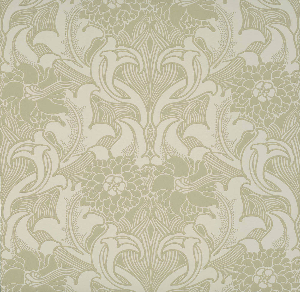 Little Greene National Trust Papers III Dahlia Scroll Mirror