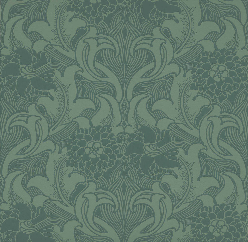 Little Greene National Trust Papers III Dahlia Scroll Tea With Florence